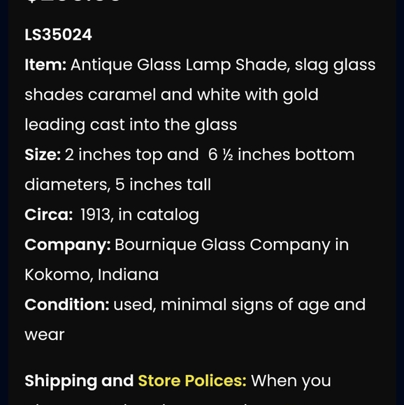 Slag lamp shade - Picture 3 of 3